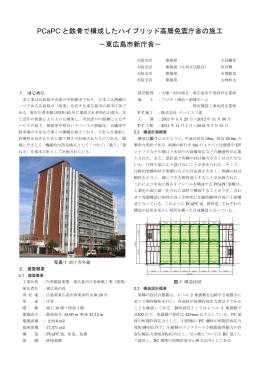 PCaPC と鉄骨で構成したハイブリッド高層免震庁舎の