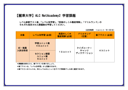 【麗澤大学】ALC NetAcademy2 学習課題