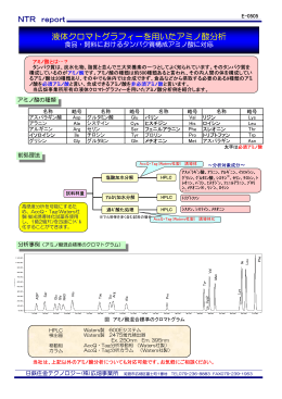 NTR report 液体クロマトグラフィーを用いたアミノ酸分析
