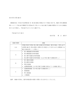 平成24年3月30日仙台市告示第126号