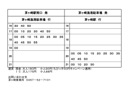 茅ヶ崎駅南口 発 茅ヶ崎漁港駐車場 行 茅ヶ崎漁港駐車場 発 茅ヶ崎駅 行