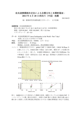 2013 年 4 月 20 日西四川（中国）地震 - IISEE