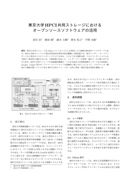 東京大学HPCI共用ストレージにおける オープンソースソフトウェアの活用