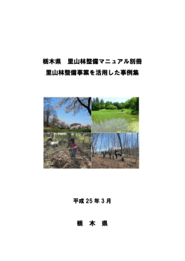 栃木県里山林整備マニュアル別冊 里山林整備事業事例集 （PDF