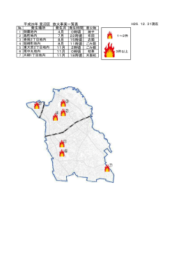 平成26年 見沼区 放火事案一覧表 4月 0時頃 7月 22時頃 8月 15時頃