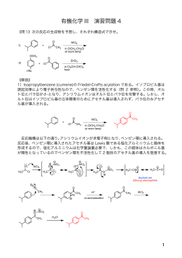 有機化学 III 演習問題 4