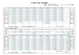 川上村営バス時刻 新旧対照表