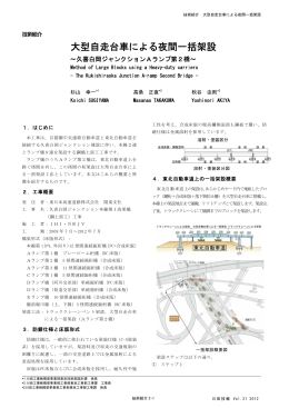 大型自走台車による夜間一括架設 ～久喜白岡ジャンクション