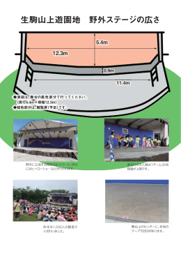 生駒山上遊園地 野外ステージの広さ