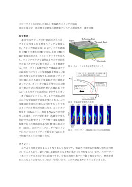 スローライトを利用した新しい導波路方スイッチの検討 東京工業大学