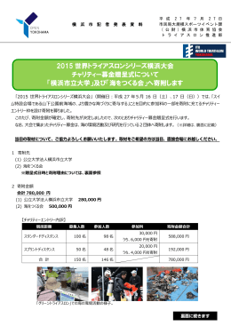 2015 世界トライアスロンシリーズ横浜大会 チャリティー募金