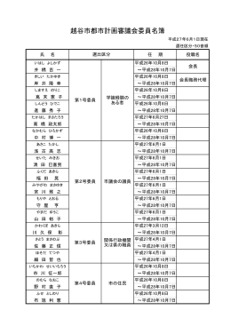 越谷市都市計画審議会委員名簿（PDF：28KB）