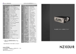 NZ103U-R 静止画無線伝送ユニット パネル操作・主なリモートコマンド