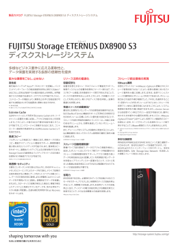 ETERNUS DX8900 S3 カタログ 初版