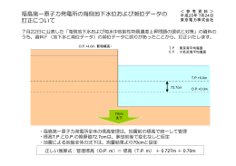 福島第一原子力発電所の海側地下水位および潮位データの