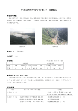 小浜市水害ボランティアセンター活動報告