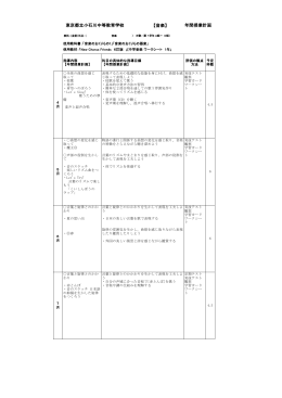 【音楽】 年間授業計画 東京都立小石川中等教育学校