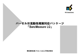 バーゼルⅢ流動性規制対応パッケージ「BancMeasure LQ」