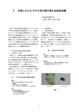 対馬における子牛の消化管内寄生虫検査成績［PDFファイル／50KB］