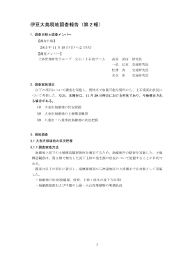伊豆大島現地調査報告（第2報）(2013/11/10-12)
