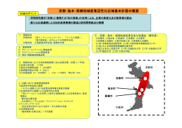 京都・島本・高槻地域産業活性化広域基本計画の概要