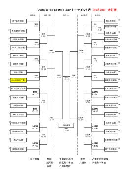 20th U-15 REIMEI CUP トーナメント表 ※6月20日 改訂版 - So-net