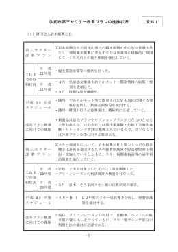 弘前市第三セクター改革プランの進捗状況 資料1