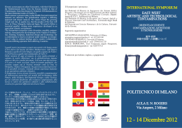12 - 14 Dicembre 2012 - Politecnico di Milano