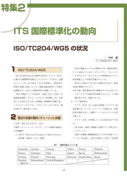 ISO/TC204/WG5 の状況