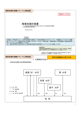 経営改善計画書のサンプル【簡易版】