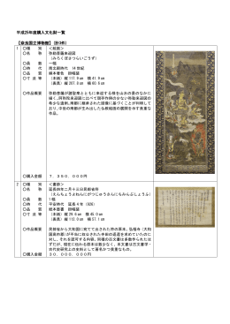 平成25年度購入文化財一覧 【奈良国立博物館】(計3件)