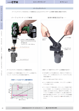 パーフェクトナットで締結 従来の締結方法では ・ ・ ・ スイングクランプ