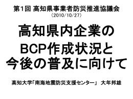 BCP策定状況アンケート