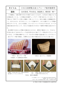 日本万国博覧会富士グループ館形態模型 提供 タイトル