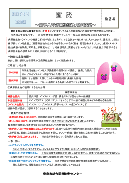 No．24 2014.11.11 肺炎 ～日本人の死亡原因第3位の病気