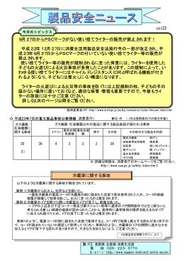 vol.32 9月27日からPSCマークがない使い捨てライターの販売が禁止