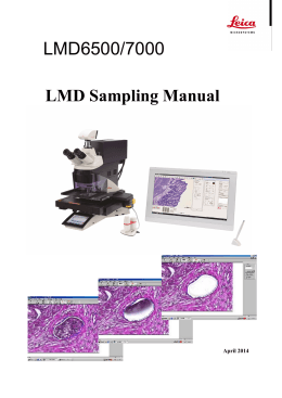 LMD Sampling Manual