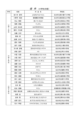 八木山動物公園写生大会佳作者一覧 (PDF:156KB)