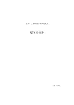 留学報告書(PDF:40KB)