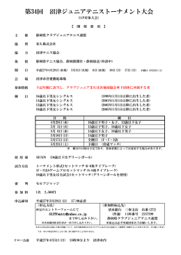 第34回 沼津ジュニアテニストーナメント大会