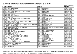 福祉用具購入で富士宮市に受領委任登録している事業者の一覧