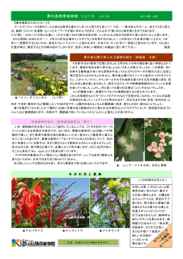 夢の島熱帯植物館 ニュース vol.16
