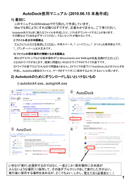 AutoDock使用マニュアル (2010.06.15 本島作成) 1
