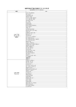 福岡市営地下鉄BGM曲名リスト 2012年5月