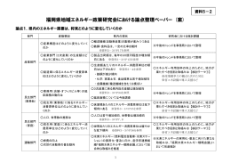 福岡県地域エネルギー政策研究会における論点整理ペーパー（案） [PDF