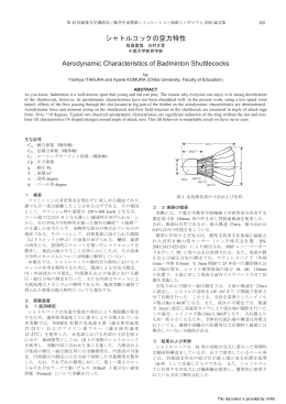 シャトルコックの空力特性 Aerodynamic Characteristics of Badminton