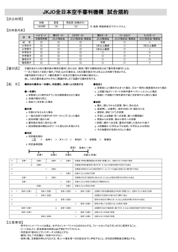 JKJO全日本空手審判機構 試合規約
