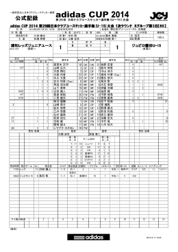 公式記録 - JCY | 一般財団法人日本クラブユースサッカー連盟 | 大会速報