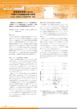 琵琶湖食物網における 水銀の生物濃縮過程の解明