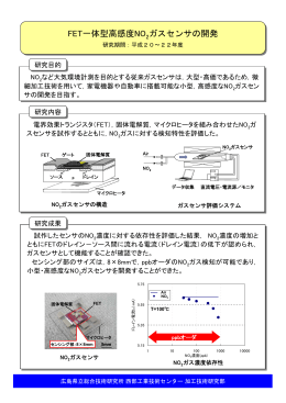 9 FET一体型高感度NO2ガスセンサの開発 (PDFファイル)